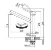 Franke Orbit massief rvs hoge Keukenkraan met draaibare uitloop inox 115.0600.928