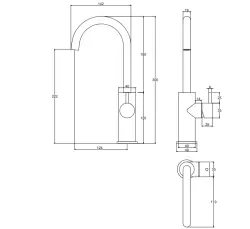 Waterevolution Flow Robinet lavabo modèle haut blanc mat T1121FBR