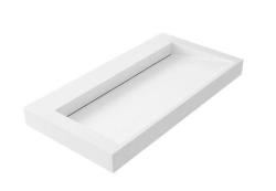 Lavabo Solid-S Quatra en surface solide mat blanc sans trou pour robinet 90x45,5cm 1208953900