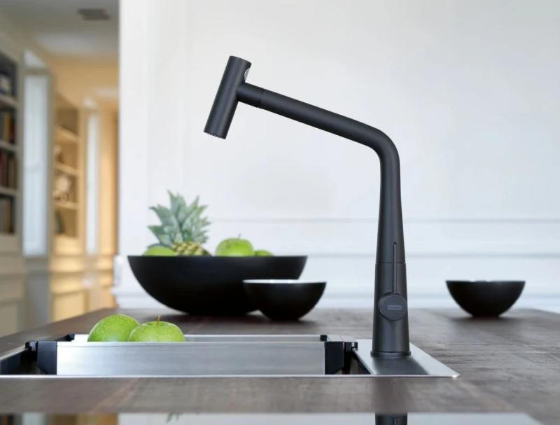 Franke Icon Robinet de cuisine noir mat avec bec extractible 115.0625.190
