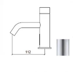 Waterevolution Flow Mitigeur de lavabo électronique avec senseur infrarouge à batterie Acier inoxydable T110EIE