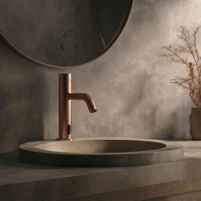 Waterevolution Flow Robinet électronique de lavabo avec senseur infrarouge fonctionnant à baterie Cuivre T110ECPE