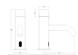 Waterevolution Flow robinet électronique de lavabo avec senseur infrarouge avec batterie Gun Metal T110EGME