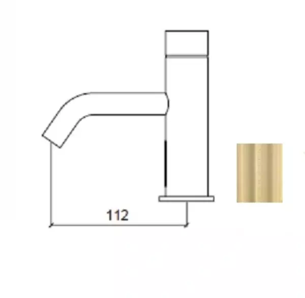 Waterevolution Flow Robinet de lavabo électronique infrarouge à batterie Or clair T110EWGE