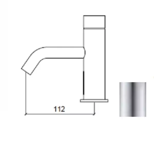 Waterevolution Flow Robinet de lavabo électronique infrarouge sur 230 V Acier inoxidableT110EEIE