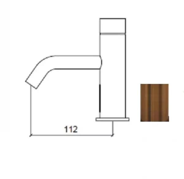 Waterevolution Robinet de lavabo électronique Flow infrarouge sur 230 V Cuivre T110EECPE