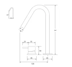 Waterevolution Flow robinet de lavabo 2 trous blanc avec bec haut V 227mm T1122VBR