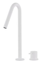 Waterevolution Flow robinet de lavabo 2 trous blanc avec bec haut V 227mm T1122VBR