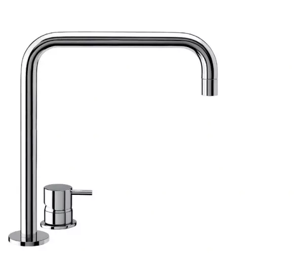 Waterevolution Flow Robinet de lavabo 2 trous bec haut 222 chromé T122H01