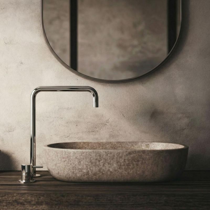 Waterevolution Flow Robinet de lavabo 2 trous bec haut 222 chromé T122H01