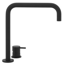 Waterevolution Flow Robinet de lavabo 2 trous bec haut 222 noir mat T122HPR
