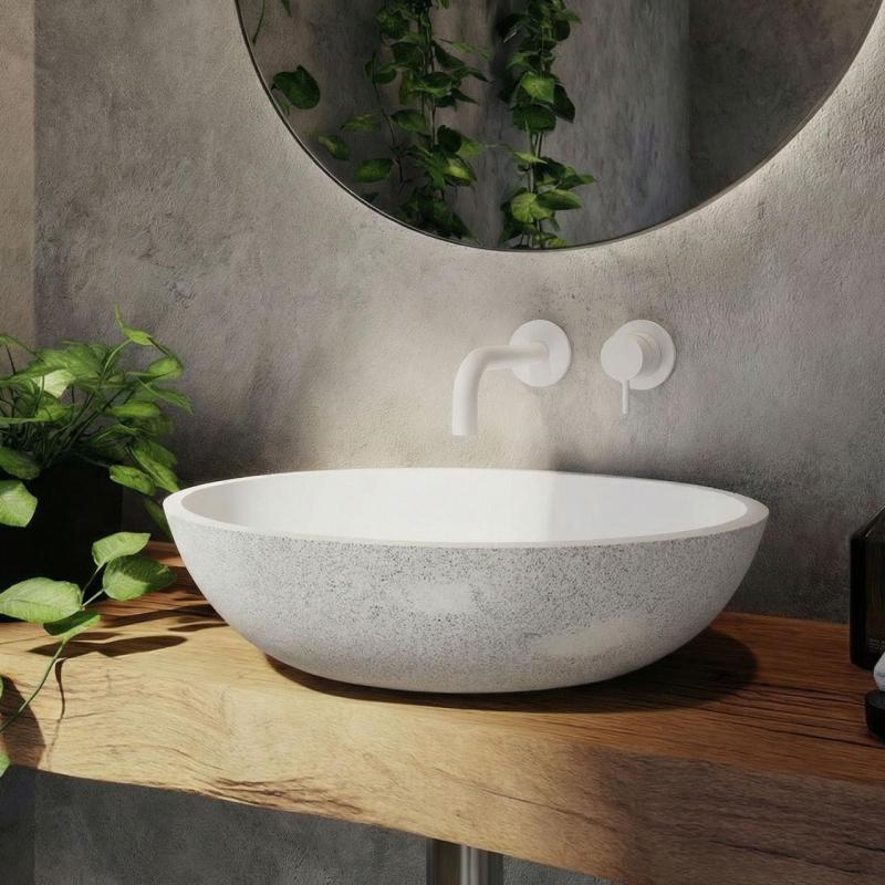 Waterevolution Flow mitigeur lavabo encastrable bec blanc 10cm T116BBR-10