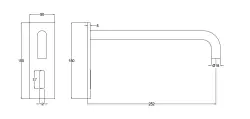 Waterevolution Flow Robinet de lavabo électronique avec senseur infrarouge Acier inoxydable et bec 25cm T1161EEIE-25