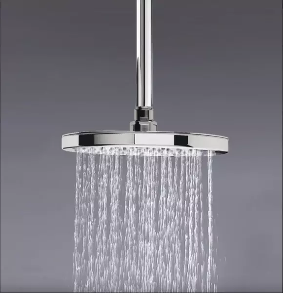 Waterevolution Flow Douche de tête 250mm avec raccord au plafond Chromé T16422501