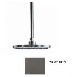 Waterevolution Flow Douche de tête 250mm avec raccord au plafond PVD Gun Metal T164225GME