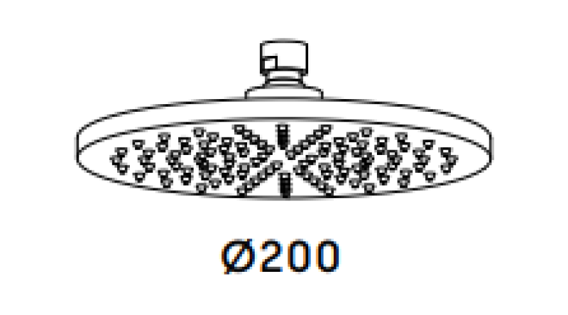 Waterevolution Flow Douche de tête 200mm PVD Cuivre brossé T1643CPE