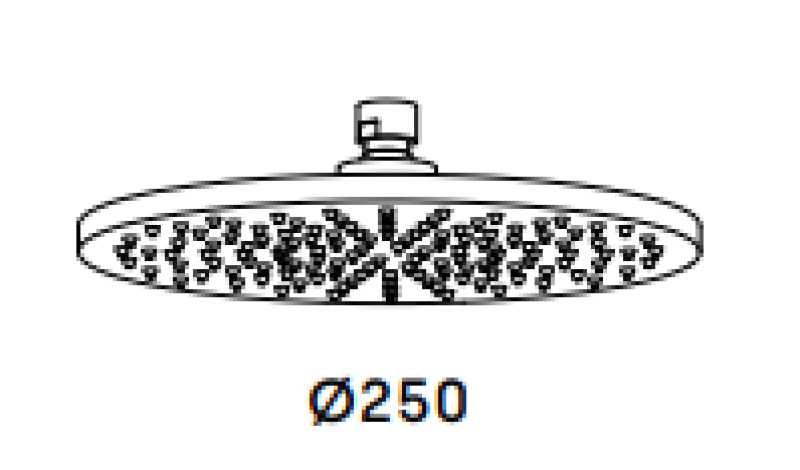 Waterevolution Flow Douche de tête 250mm Noir mat T164325PR