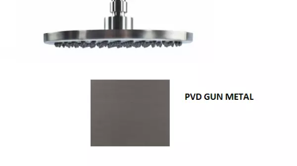 on Flow Douche de tête 250mm PVD Gun Metal T164325GME