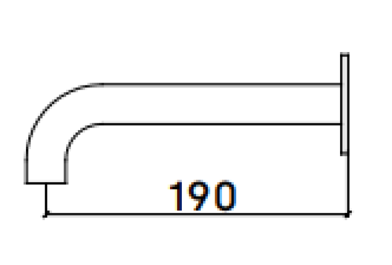 Waterevolution Flow Bec de baignoire 19cm PVD Gun Metal T167119GME