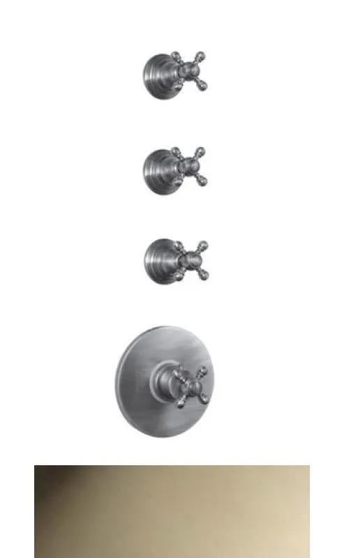 PB Classic Nostalgic thermostat encastré pour douche avec 3 vannes d'arrêt en inox