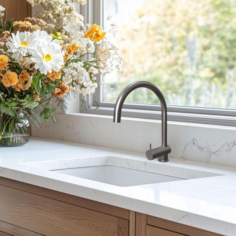 Waterevolution Flow Mitigeur de cuisine PVD bronze avec bec extractible T155GME