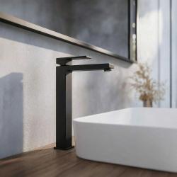PB Kiki Mitigeur de lavabo haut 1 trou pour cuvettes noir mat