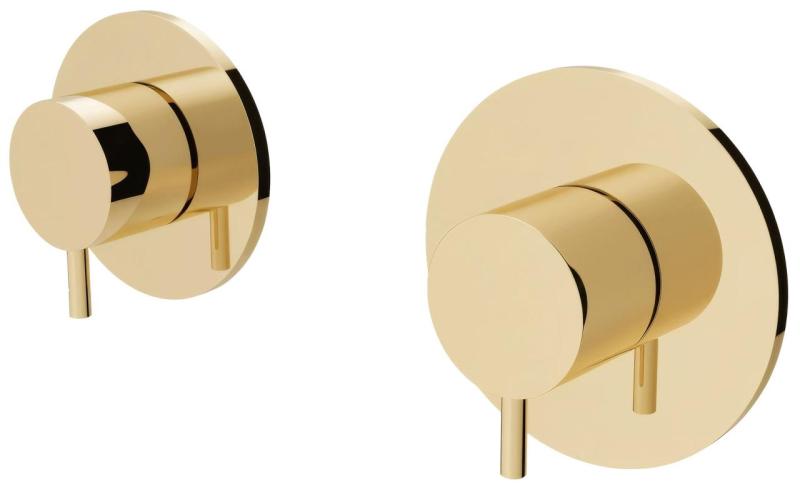 Thermostat de douche encastré Waterevolution Flow avec 1 mitigeur light gold 1208954644