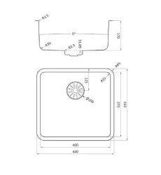 Lorreine Pro évier en inox 40cm sous plan ou en surface 1208954978