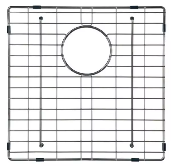 Lorreine grille de fond d'évier PVD gunmetal anthracite 40x40cm 1208955096