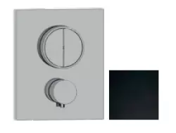 SB Push Square mitigeur thermostatique encastré avec inverseur à bouton-poussoir et régulateur de débit Noir mat 1208955126