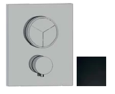 SB Push Square mitigeur thermostatique encastré avec inverseur 3 voies et régulateur de débit Noir mat 1208955134