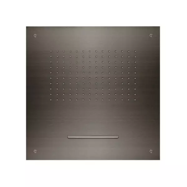 SB Square 316 douche pluie encastrée avec cascade 50x50cm gris plomb PVD tête de douche plafond 1208955320