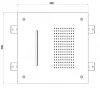 SB Square 316 Regendouche inbouw met golf spray 50x50cm RVS