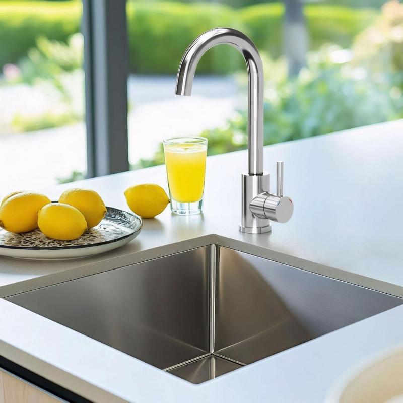 Quadri Coventry mitigeur de cuisine chromé avec bec pivotant 1208956031