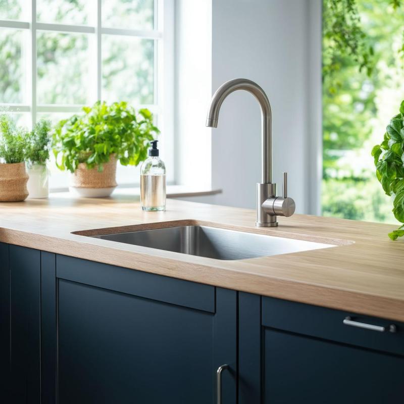 Quadri Coventry mitigeur de cuisine chrome mat avec bec pivotant 1208956032