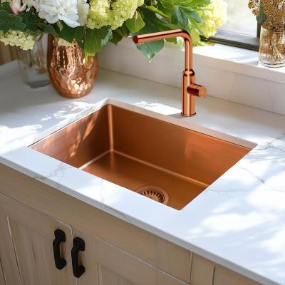 Quadri Stamford mitigeur de cuisine avec bec amovible cuivre PVD 1208956083