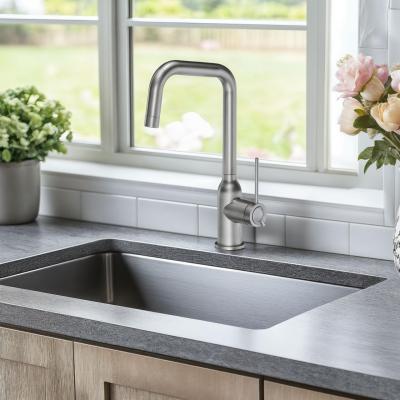 Quadri Stamford mélangeur de cuisine en inox avec bec coudé orientable 1208956097