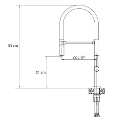 Quadri Brighton mitigeur de cuisine noir mat avec bec flexible noir 1208956103