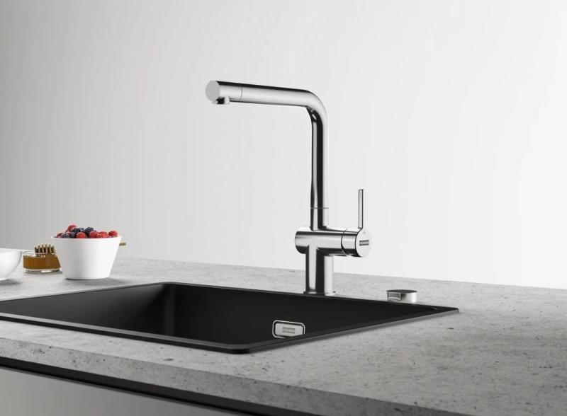 Franke Active L Mitigeur de cuisine Chromé avec douchette et bec pivotant 115.0653.298