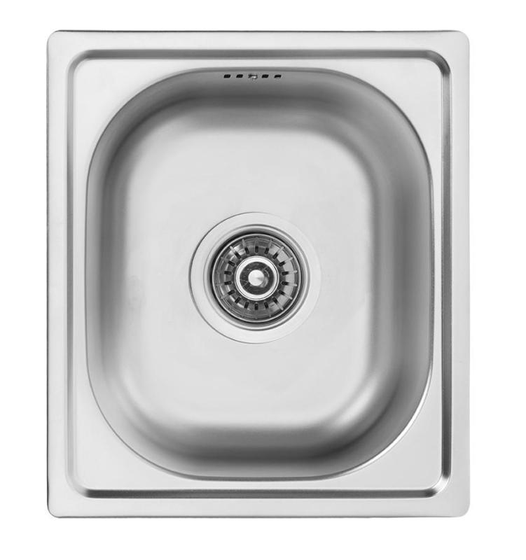 Ausmann Basic petit évier à montage en surface en inox 33x38 cm avec siphon 120895697