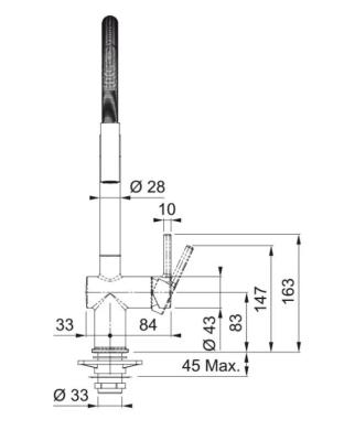 Franke Active Semi Pro mitigeur de cuisine noir avec colonne et fonction ressort et douchette 115.0653.409