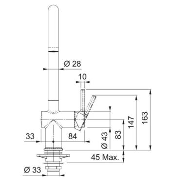 Franke Active J Robinet de cuisine chromé avec bec pivotant 115.0653.395