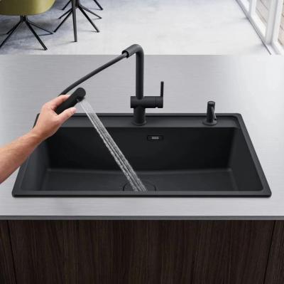Franke Active L mitigeur de cuisine noir mat avec douchette extractible 115.0653.382