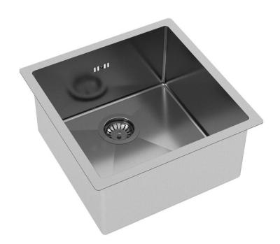 Ausmann Oder évier en inox 40x40cm montage sous plan ou à montage en surface extra profond 22cm 1208957112