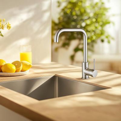Ausmann Oder évier en inox 40x40cm montage sous plan ou à montage en surface extra profond 22cm 1208957112