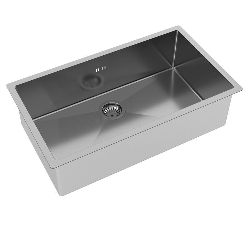 Ausmann Oder grand évier en inox 74x40cm montage sous plan ou à montage en surface extra profond 22cm 1208957114