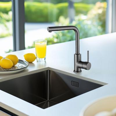 Ausmann Lavea anthracite robinet de cuisine PVD gun metal avec bec pivotant 1208957134