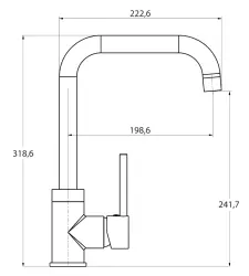 Ausmann Peter mélangeur de cuisine avec bec pivotant chrome tout métal 1208957155