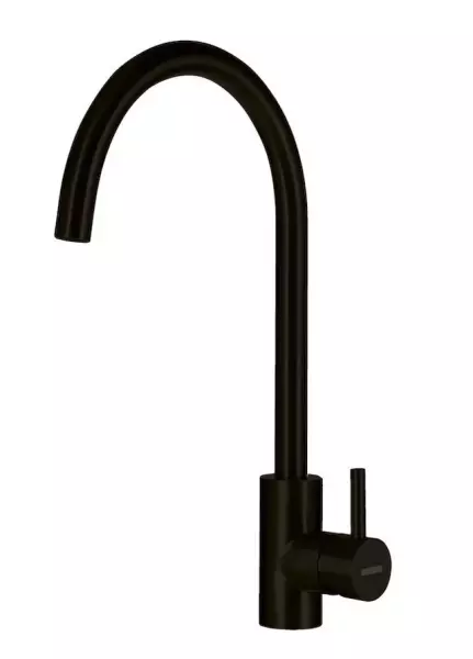 Robinet de cuisine Lorreine Pro Round noir mat avec bec rond et pivotant 1208957315