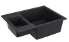 GraniteMy Smart extra ondiepe 1,5 granieten opbouw zwarte spoelbak 58x44cm 1208957355